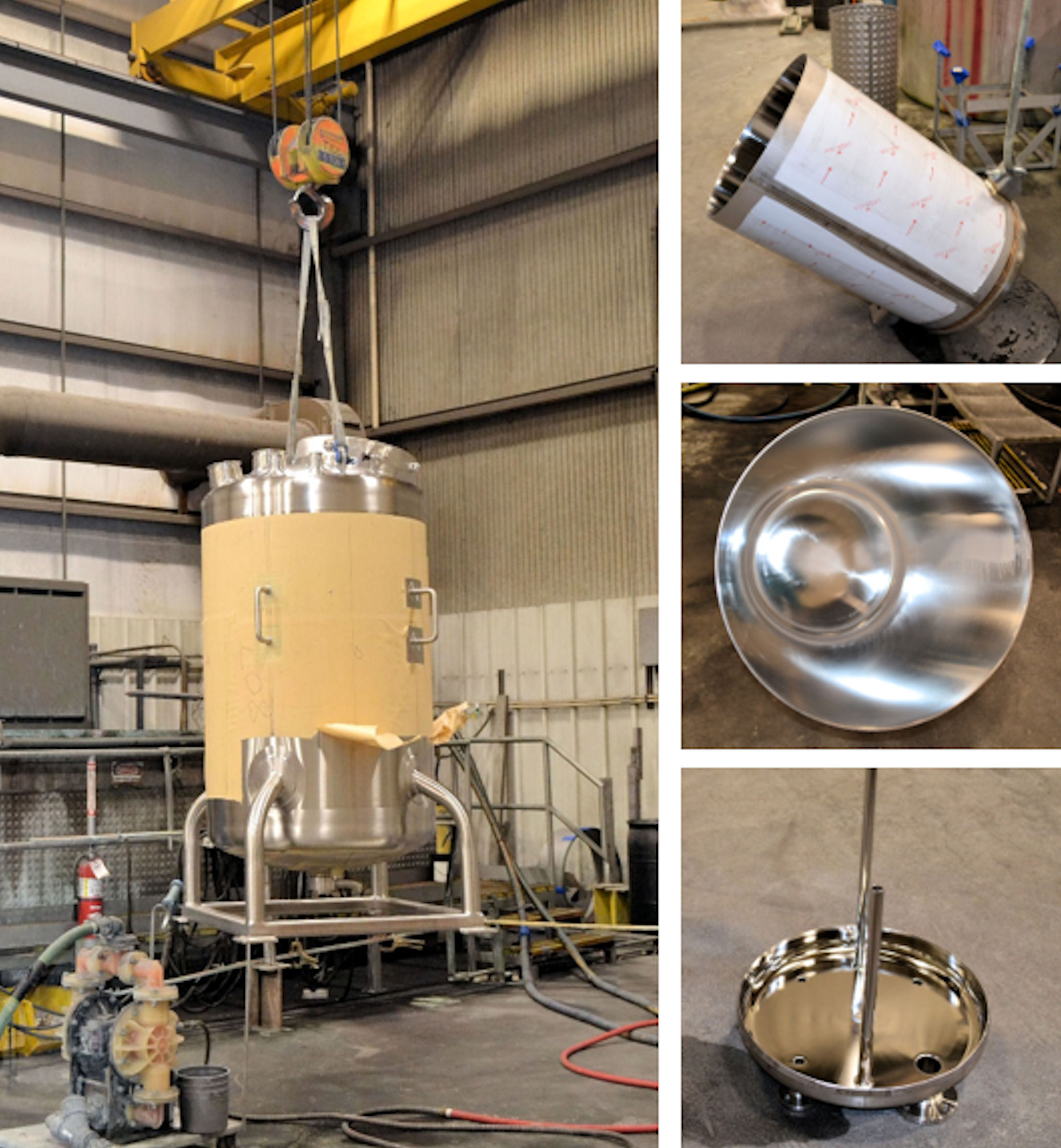Small stainless steel tanks for the Pharmaceutical Industry